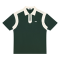 Unisex Color Block Quarter Zip Polo Shirt