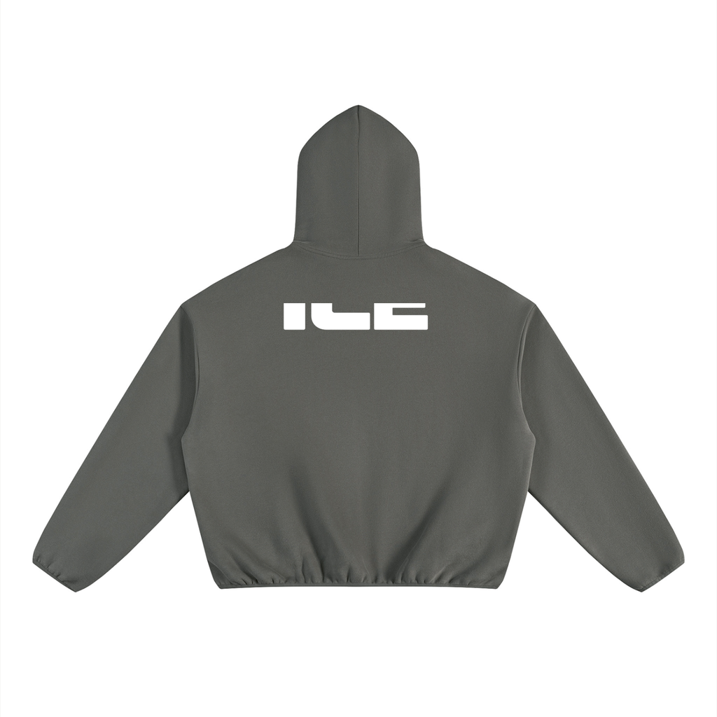 Unisex Boxy Piping Fleece Hoodie