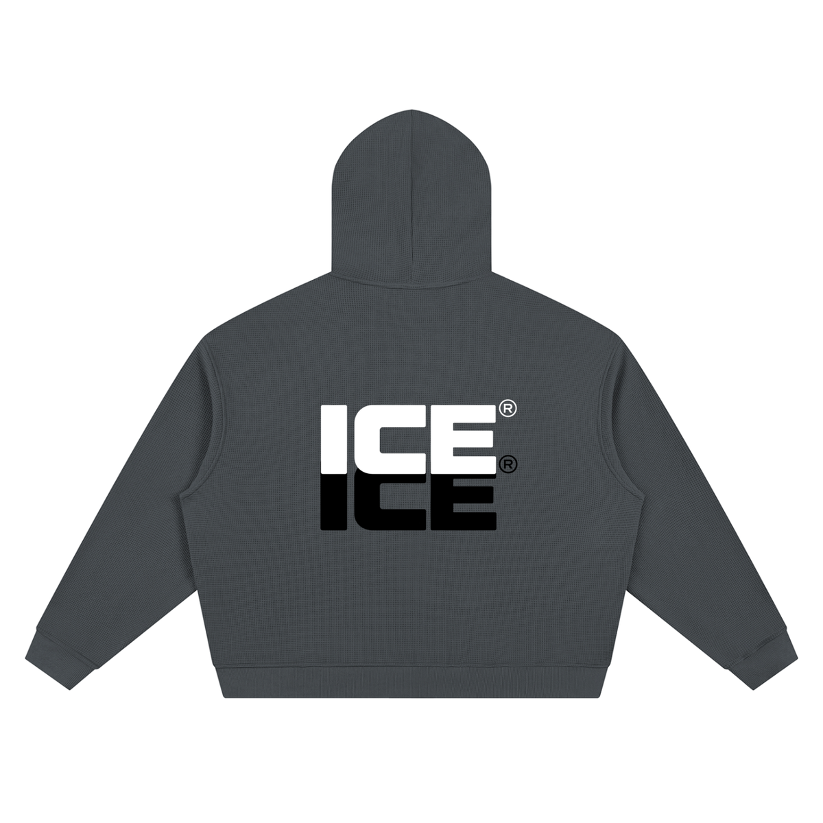 Unisex Waffle Boxy Full Zip Hoodie