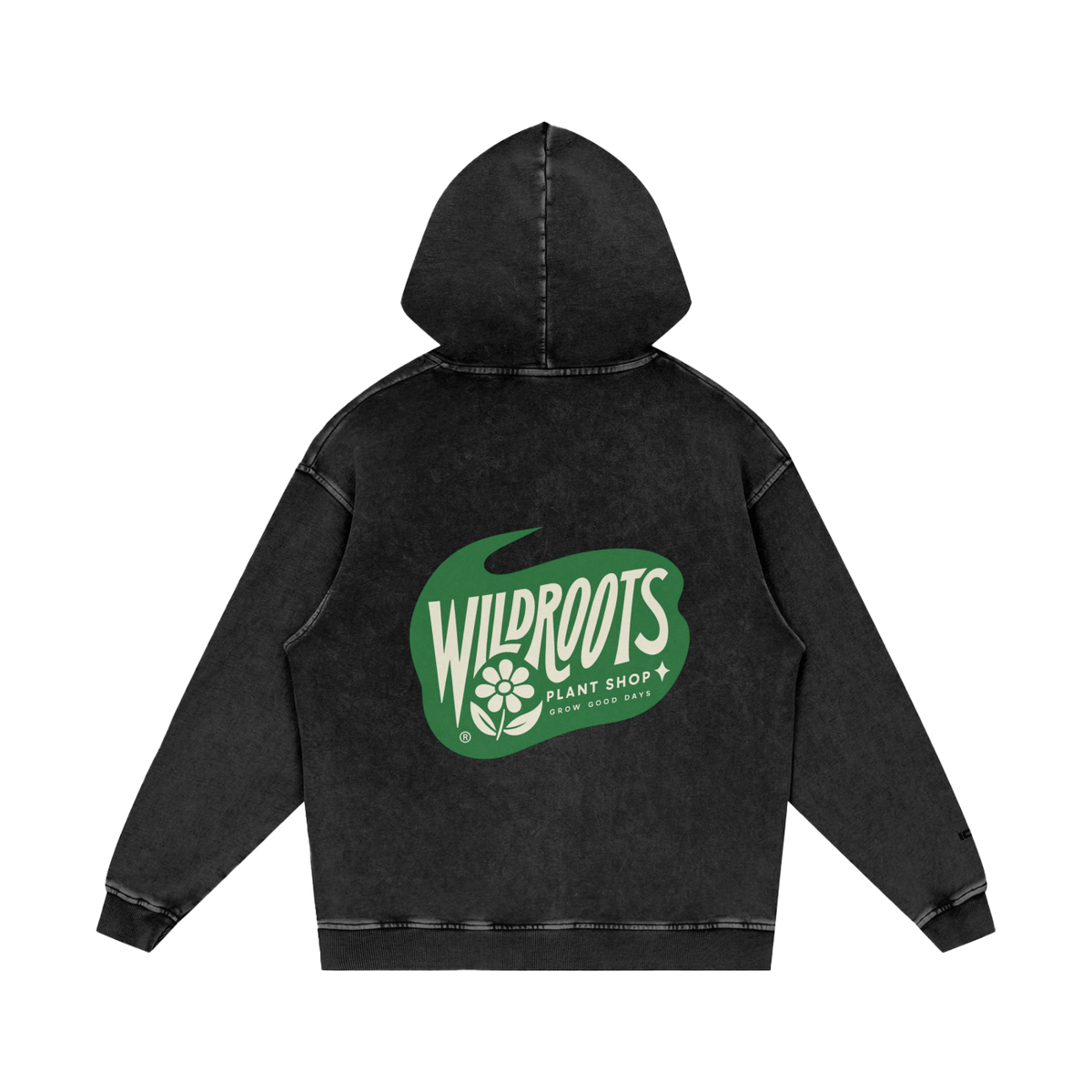 Snow Washed Loose Cotton Hoodie