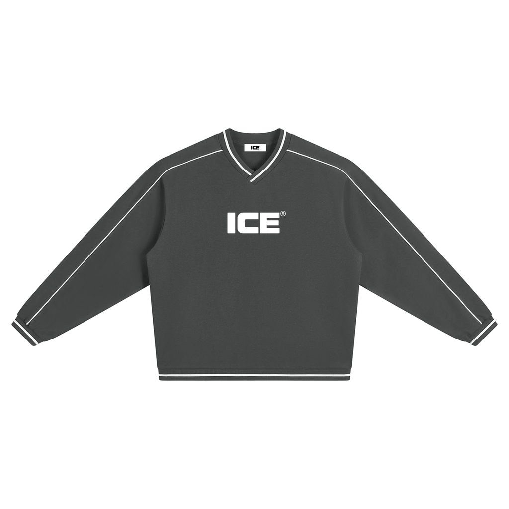Unisex Color Block V-Neck Sweatshirt
