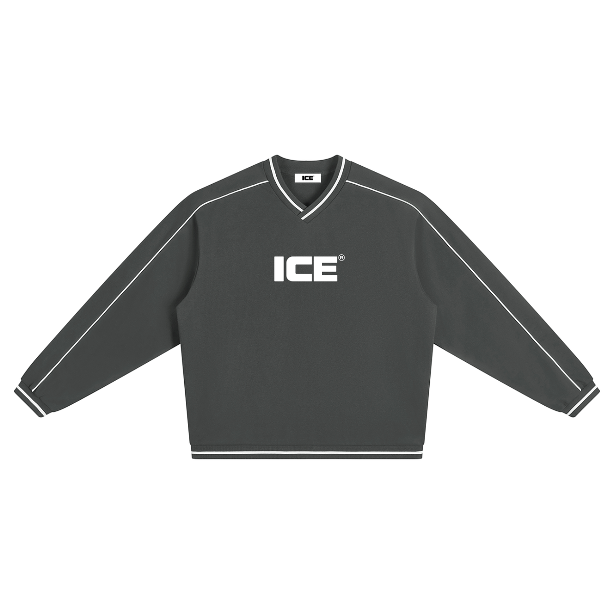 Unisex Color Block V-Neck Sweatshirt