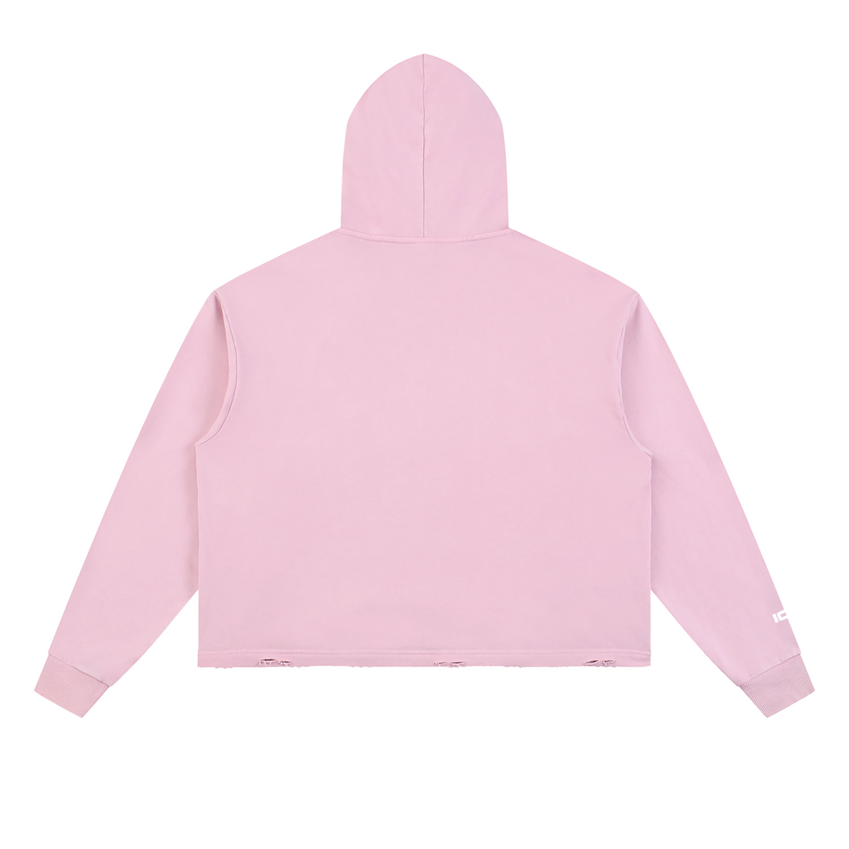 Vintage Washed Frayed-Hem Hoodie