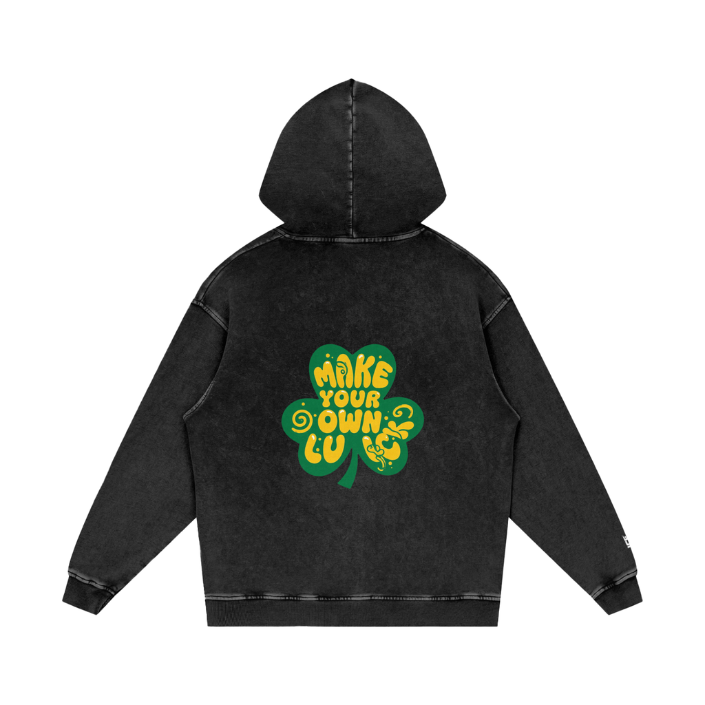 Snow Washed Loose Cotton Hoodie