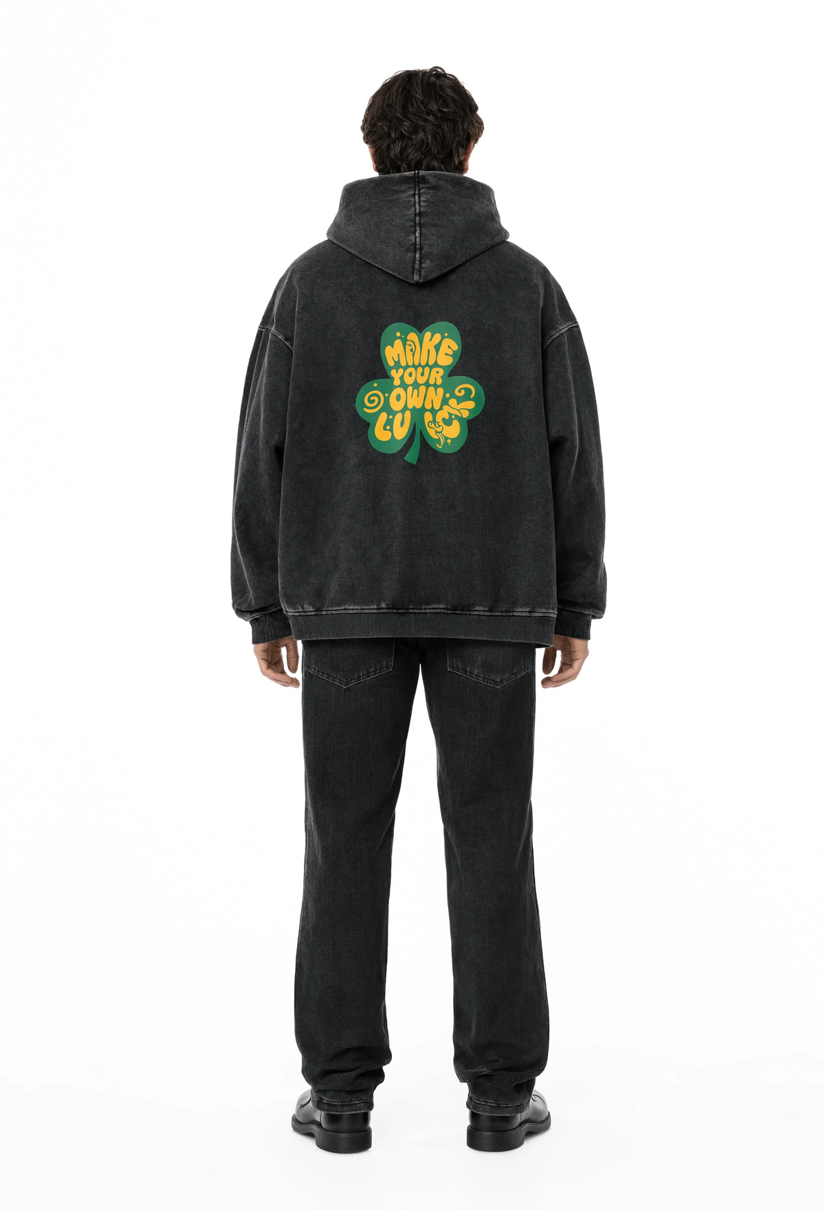 Snow Washed Loose Cotton Hoodie