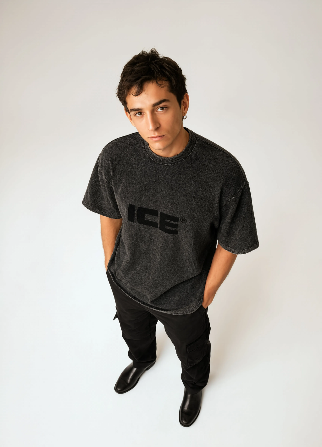 Textured Waffle X Boxy T-Shirt