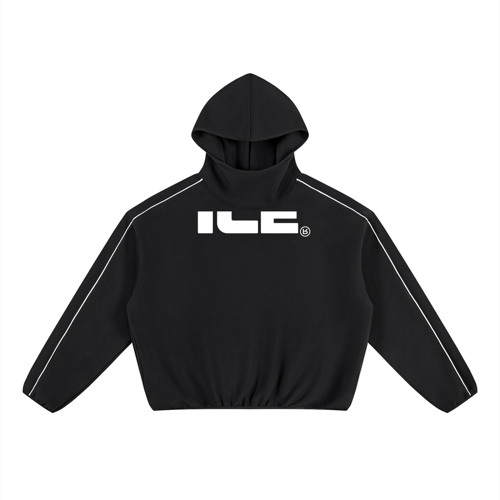 Unisex Boxy Piping Fleece Hoodie