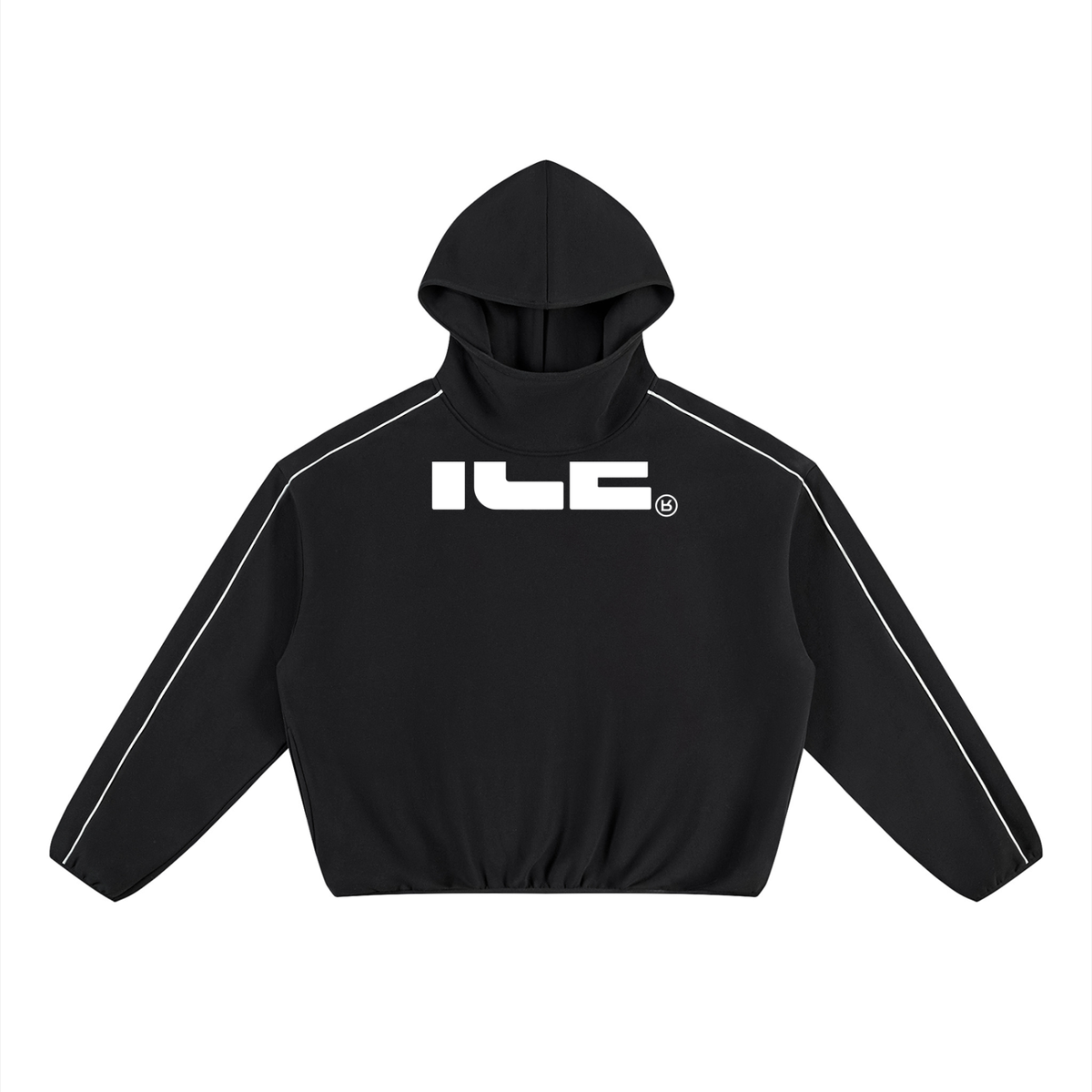 Unisex Boxy Piping Fleece Hoodie
