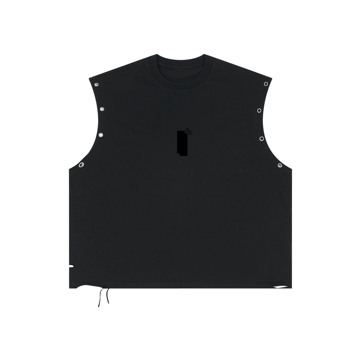 Distressed Grommet Eyelet Tank Top