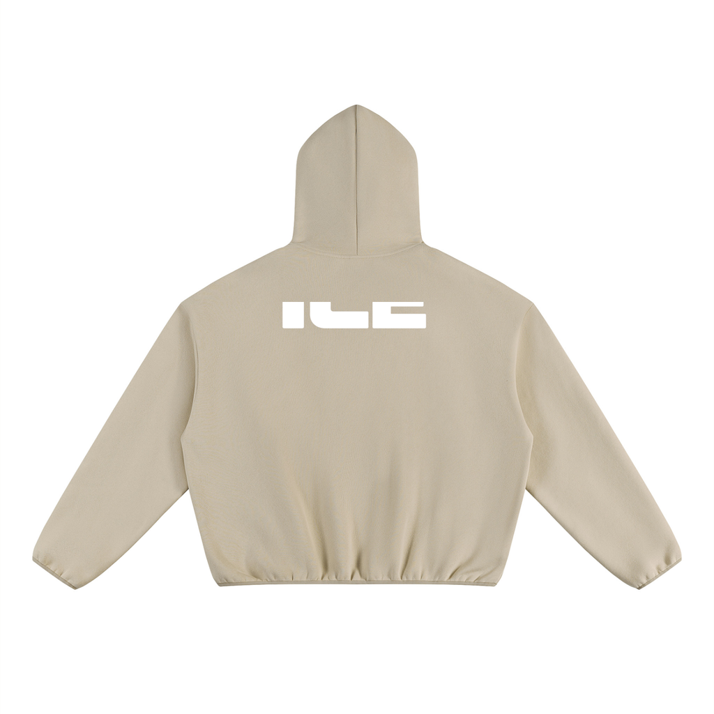 Unisex Boxy Piping Fleece Hoodie