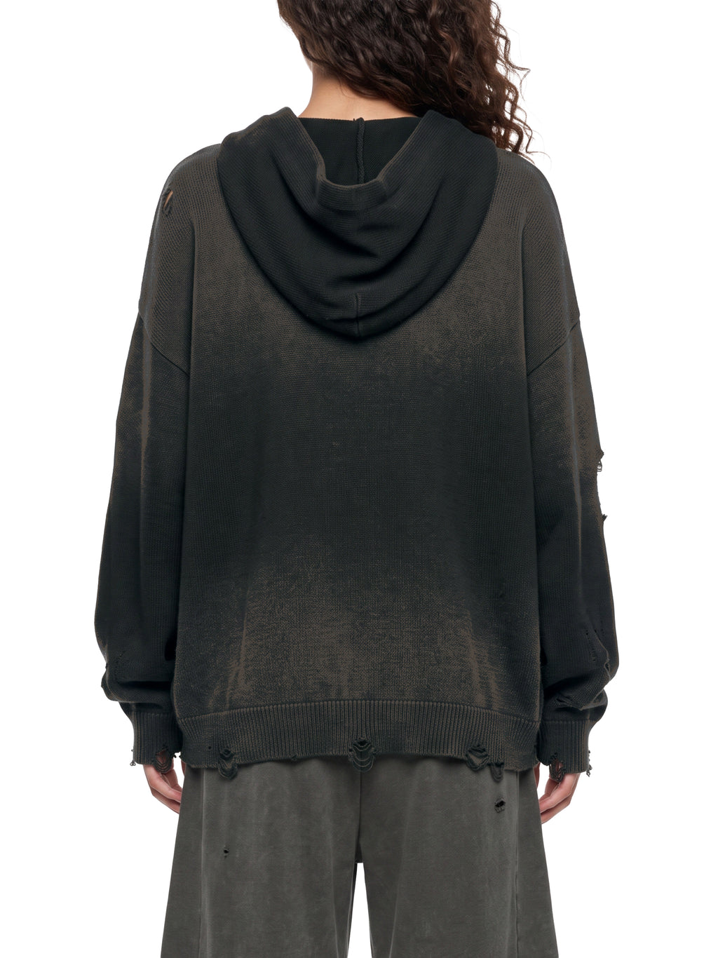 Unisex Distressed Full Zip Sweater X Ambra